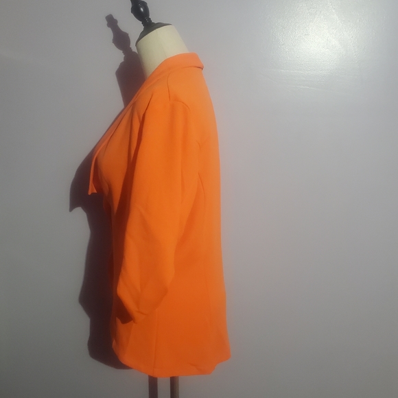 **3/20 Beyove orange cardigan jacket size medium - Picture 3 of 6